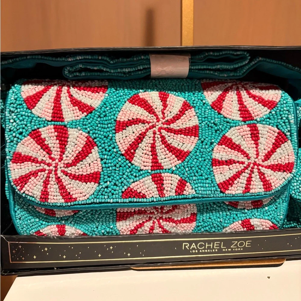 Rachel Zoe Peppermint Beaded Clutch and Wristlet Set - Picture 2 of 4